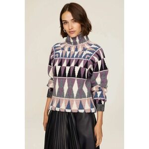 ALTUZARRA Stiblo Wool Blend Diamond Geometric Sweater Women Size Large‎